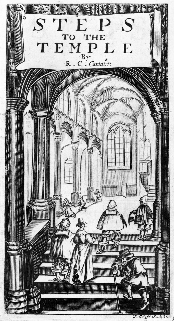 Basamaklara Giden Adımların ön yüzü Richard Crashaw tarafından, J. Cross tarafından oyulmuş, 1648 by English School