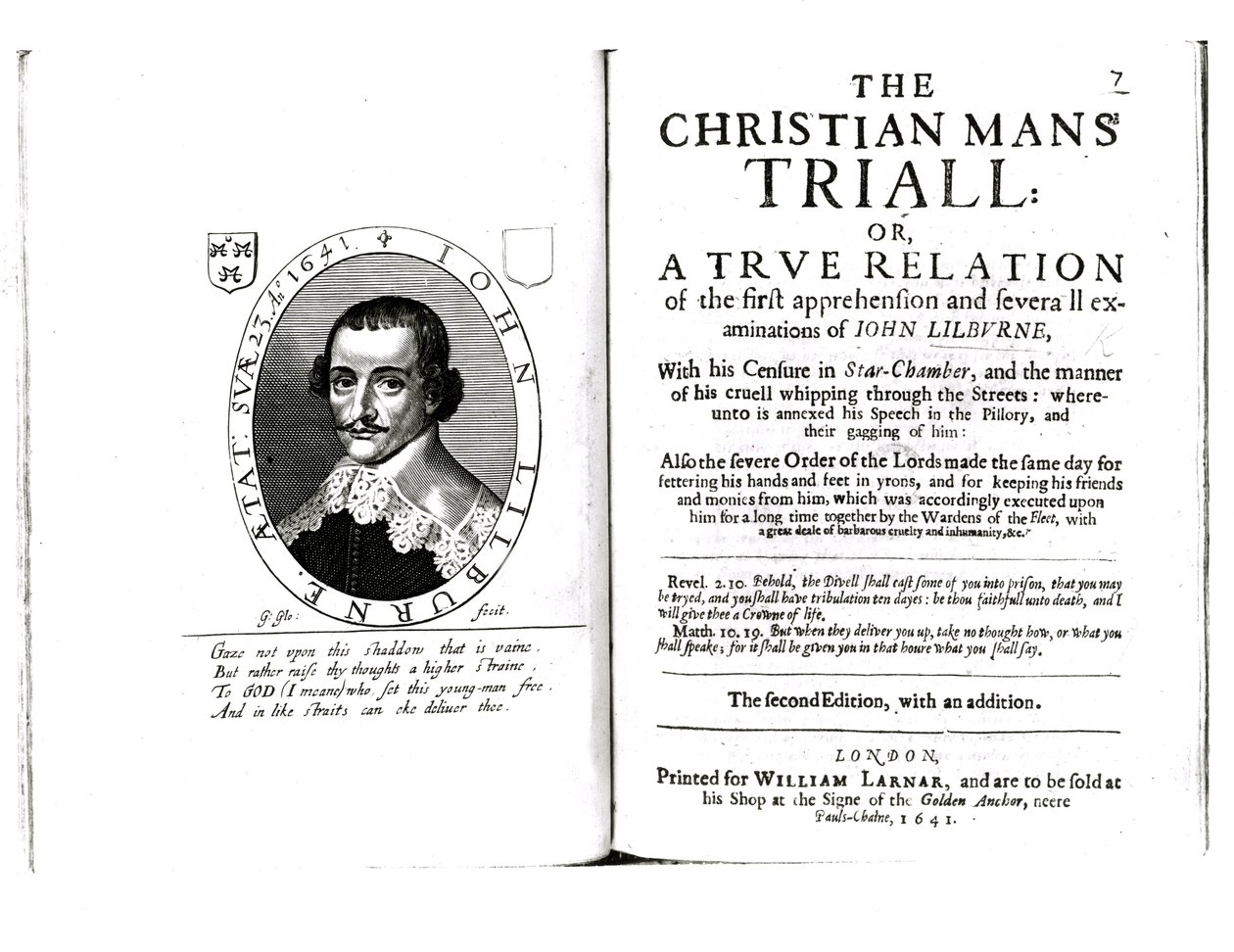 John Lilburne (c.1614-57) 1641 tarafından yazılan The Christian Mans Trial