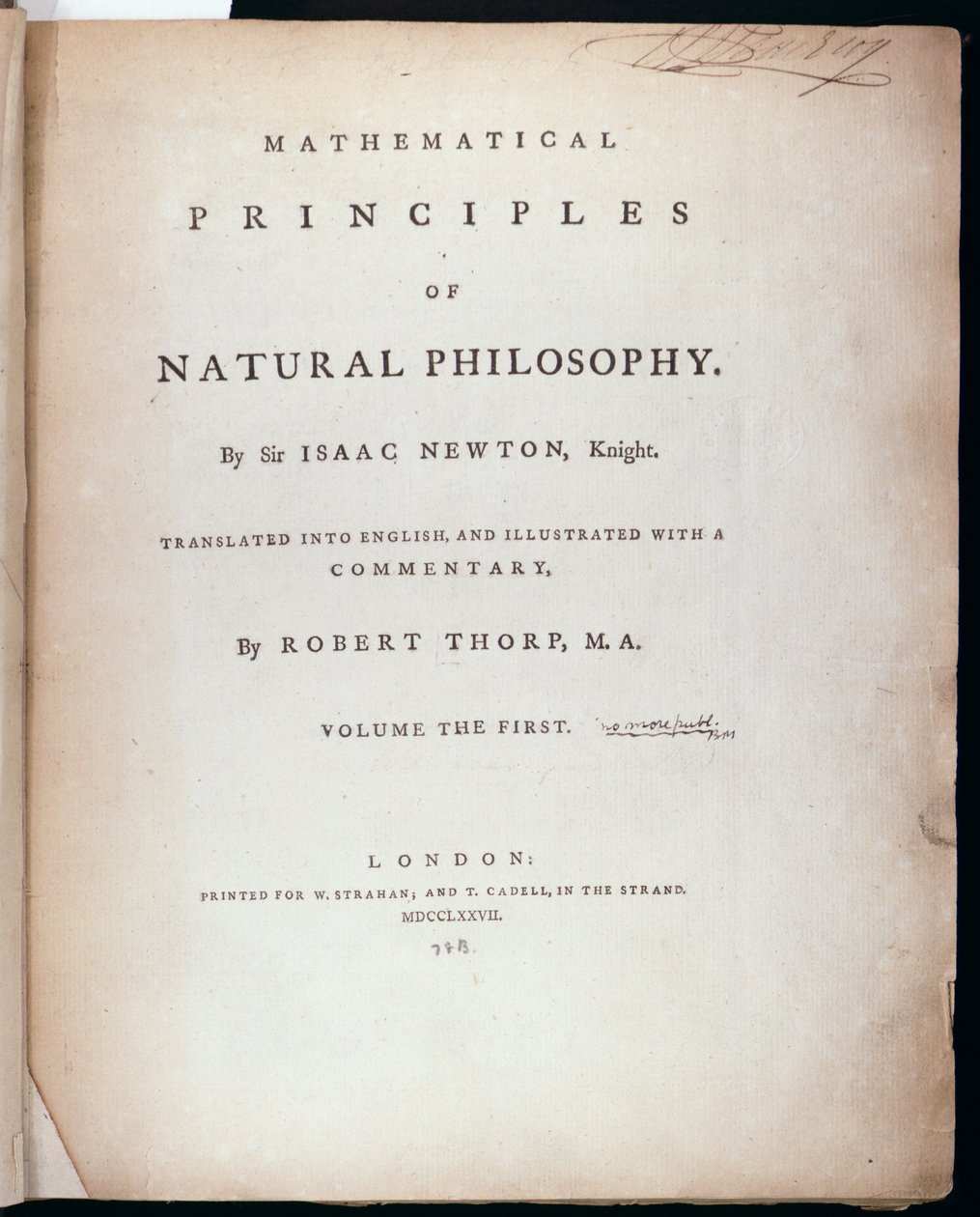 Sir Isaac Newton (1642-1727) 1777