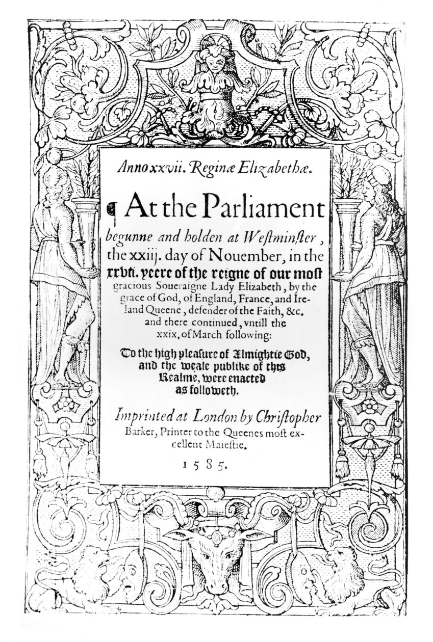 23 Kasım 1584 ve 24 Mart 1585 arasında düzenlenen Kraliçe Elizabeth Parlamentosu