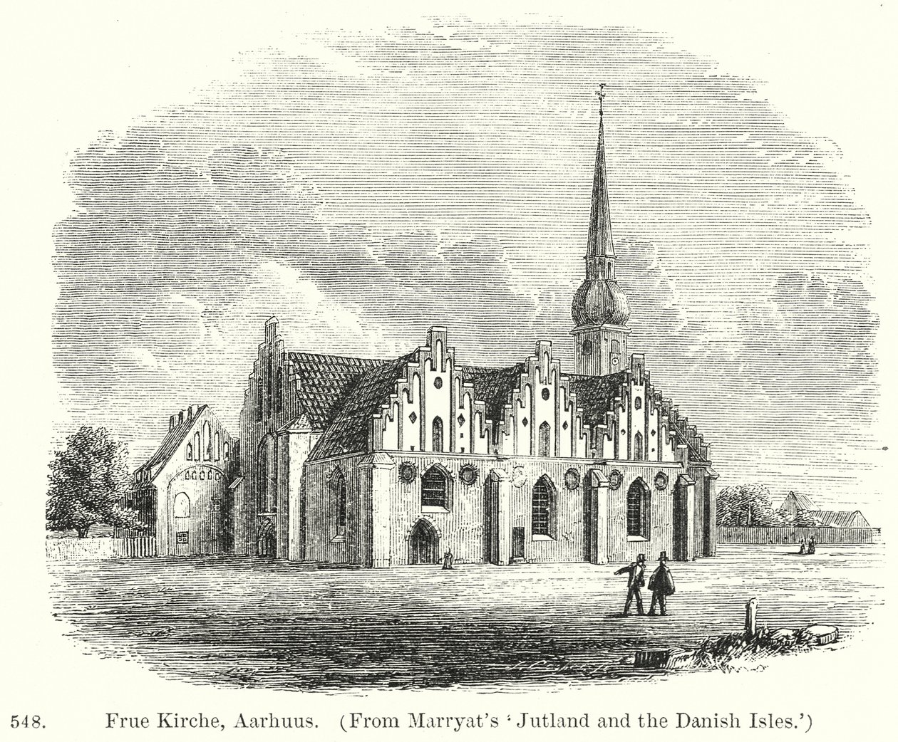 Frue Kirche, Aarhuus (gravür) by English School