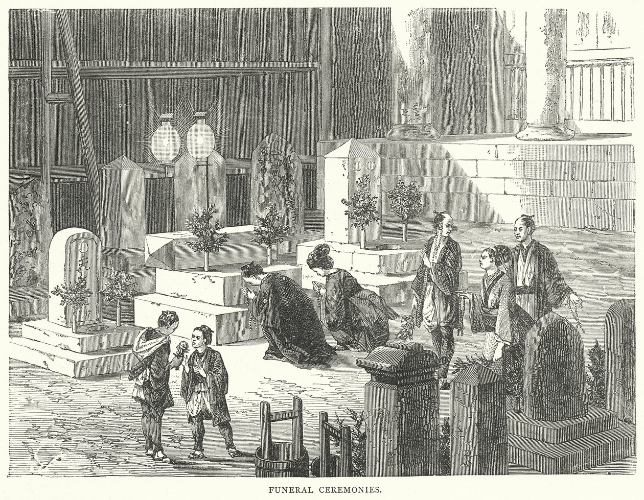 Cenaze Törenleri (gravür) by English School