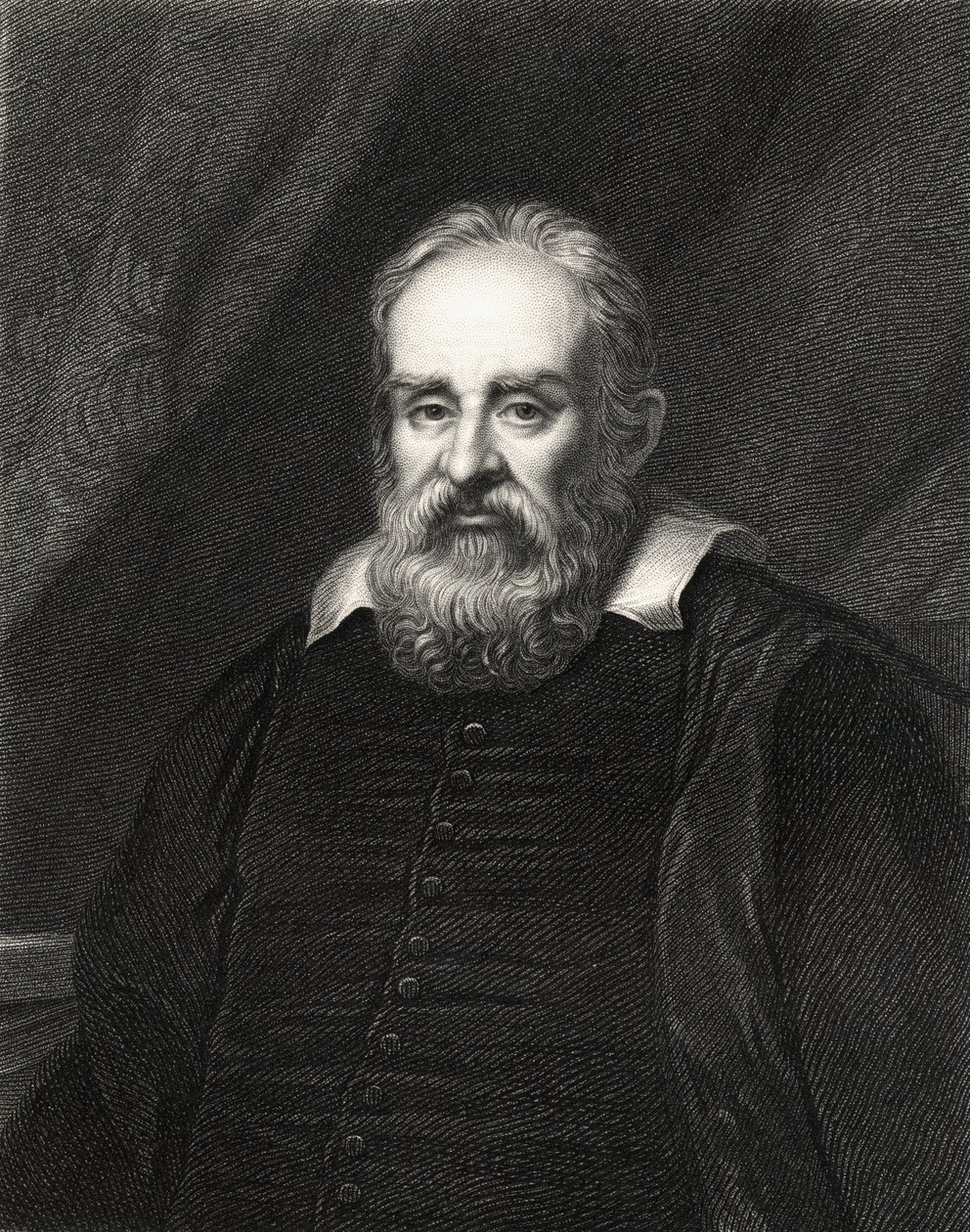 Galileo Galilei (1564-1642), Portreler Galerisi'nden, 1833'te yayınlandı by English School