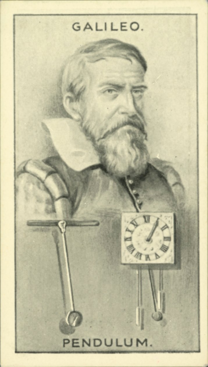 Galileo, Sarkaç (taş baskı) by English School