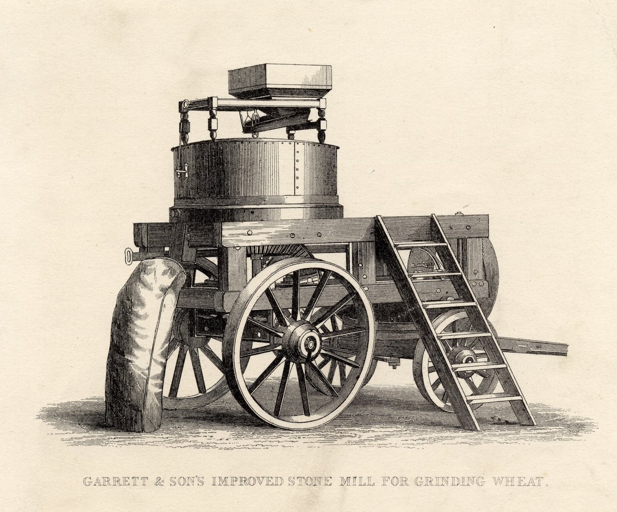Garrett and Sons Buğday Öğütmek İçin Geliştirilmiş Taş Değirmen by English School