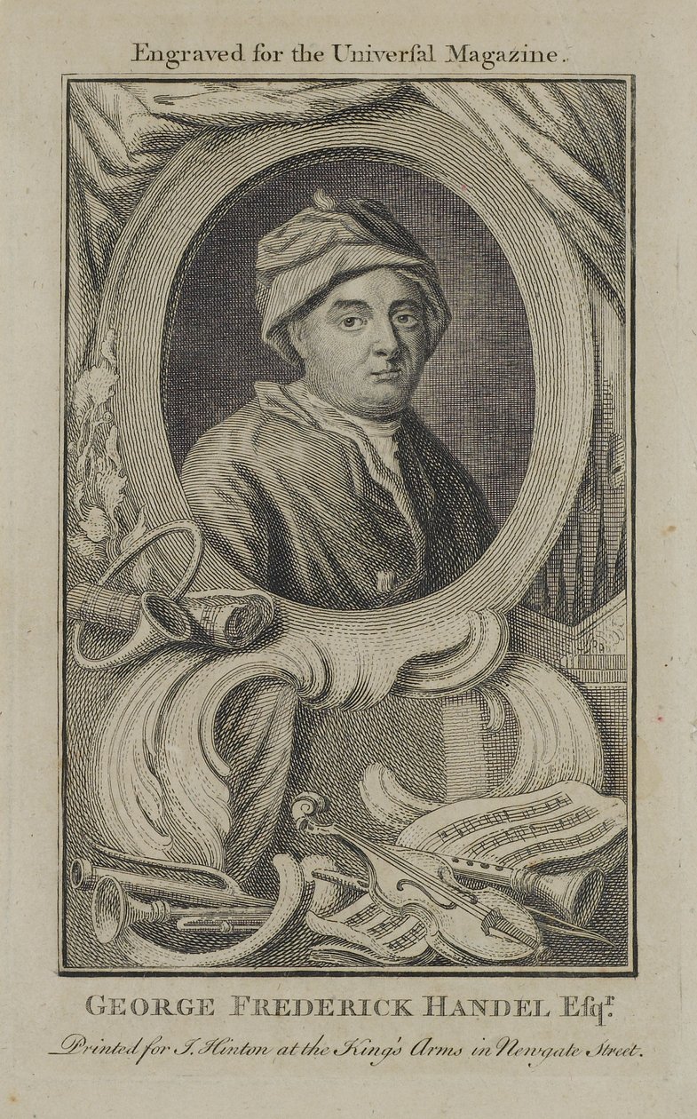 George Frideric Handel, Universal Magazine için oyulmuş, c.1760 by English School