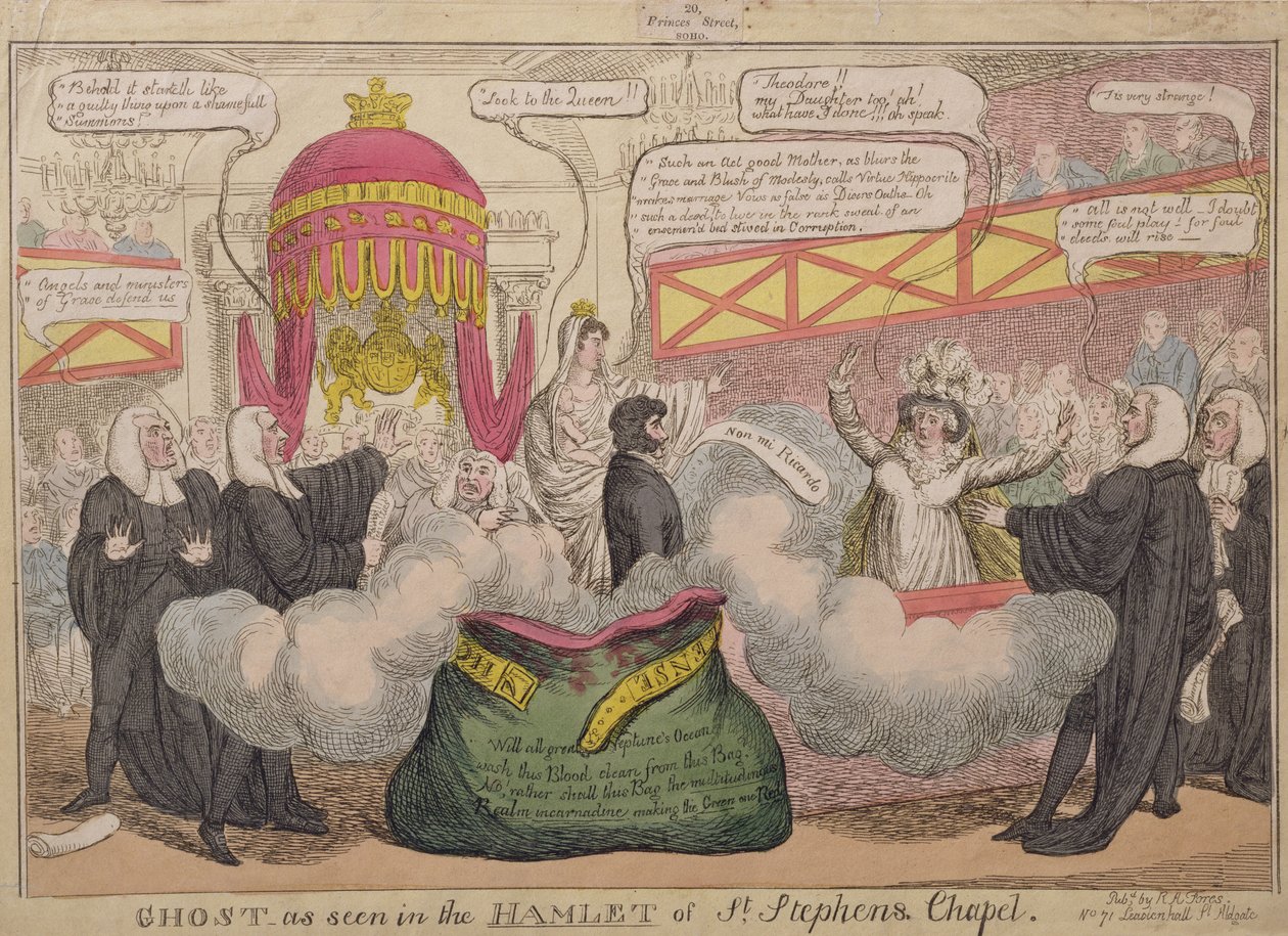 Stephens Şapeli Hamletinde Görüldüğü Gibi Hayalet, pub. 1820 by English School