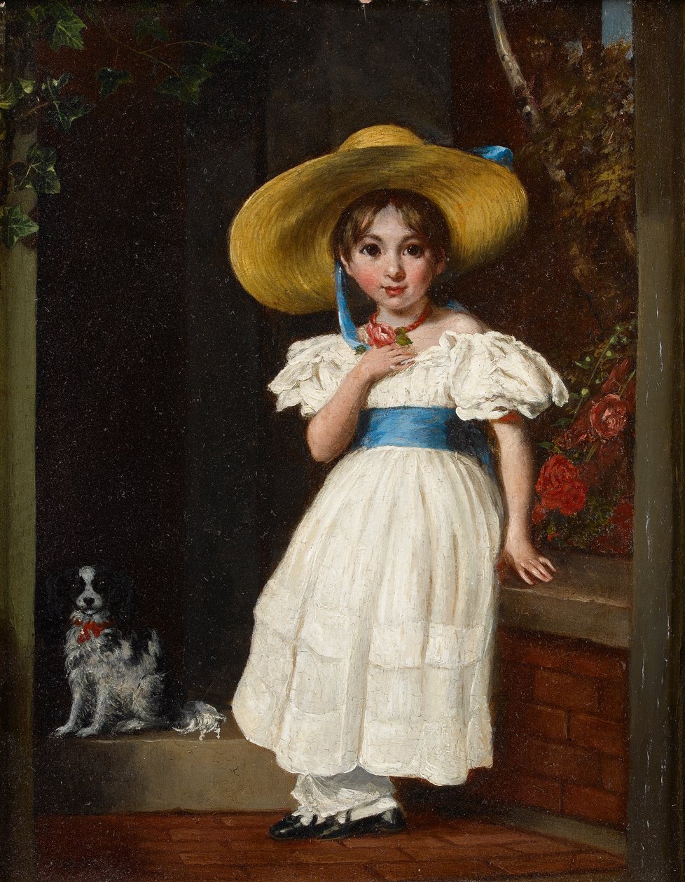 Hasır Şapkalı Kız, 1840 dolayları by English School