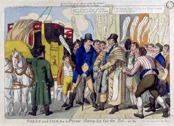 "Greys and Duns veya A Prime Bang Up for the Bit", pub. Thomas Tegg tarafından by English School