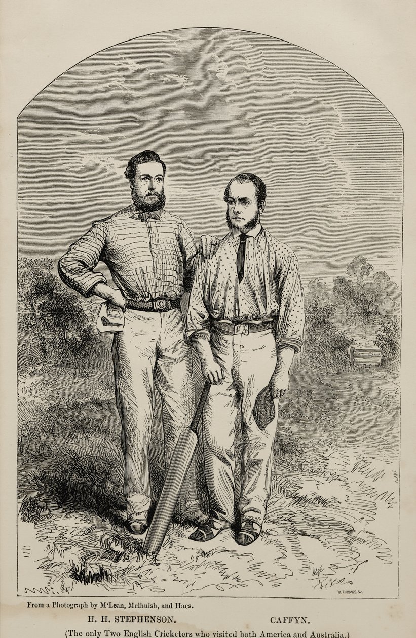 HH Stephenson ve William Caffyn (baskı) by English School