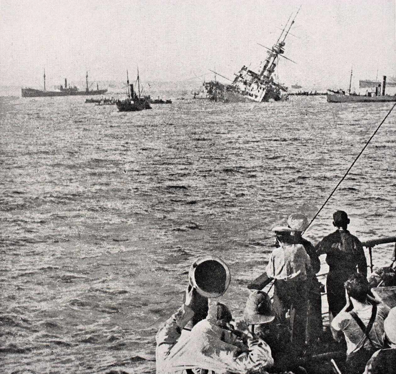 HMS Majestic sinking May 27 1915, from 