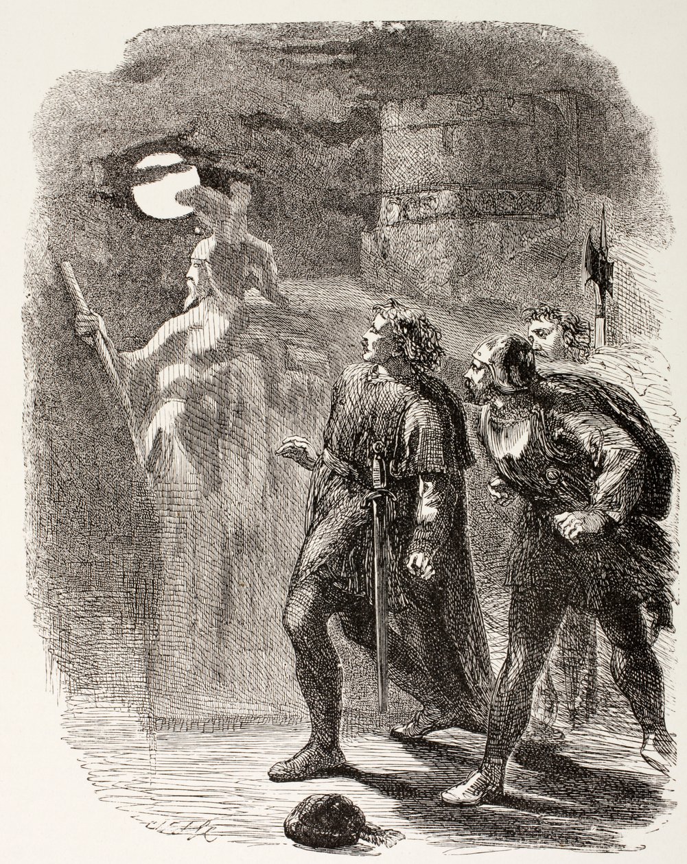 Hamlet, Horatio and Marcellus see the Ghost, from 