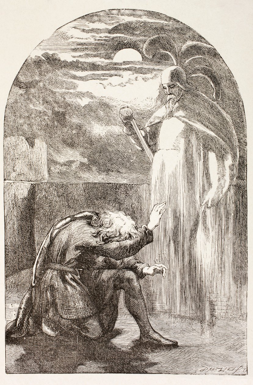 Hamlet, babasının ruhu olan Hayaleti, Londra 1890