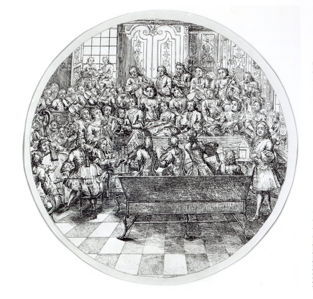 Oratoryo yöneten Handel, c.1740 by English School
