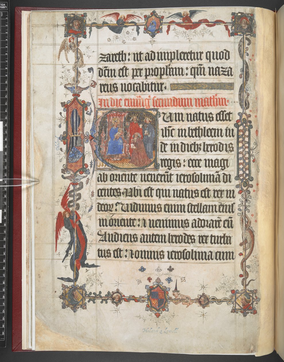 Harley MS 7026, f.7v, Adoration of the Magi, 