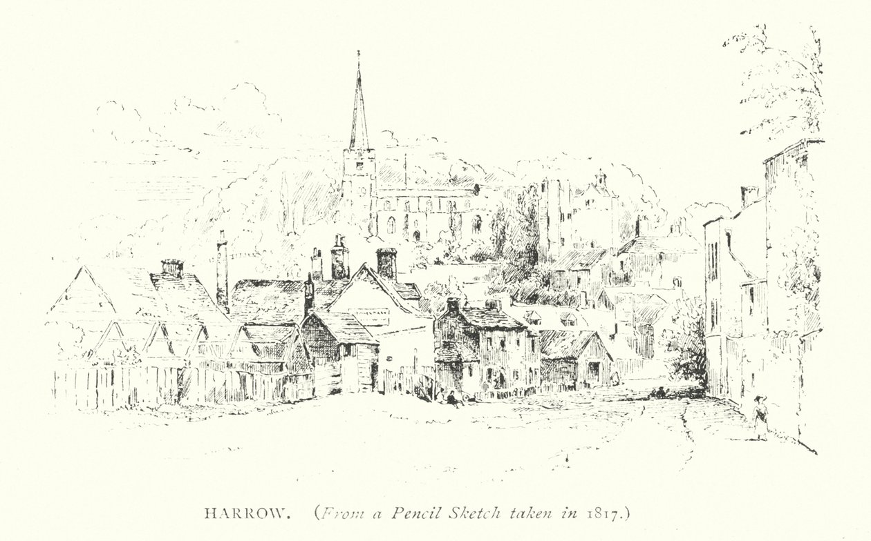 Harrow (gravür) by English School