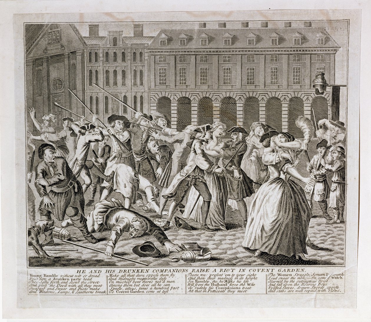 O ve Sarhoş Arkadaşları Covent Garden'da İsyan Çıkardı, 1735 by English School