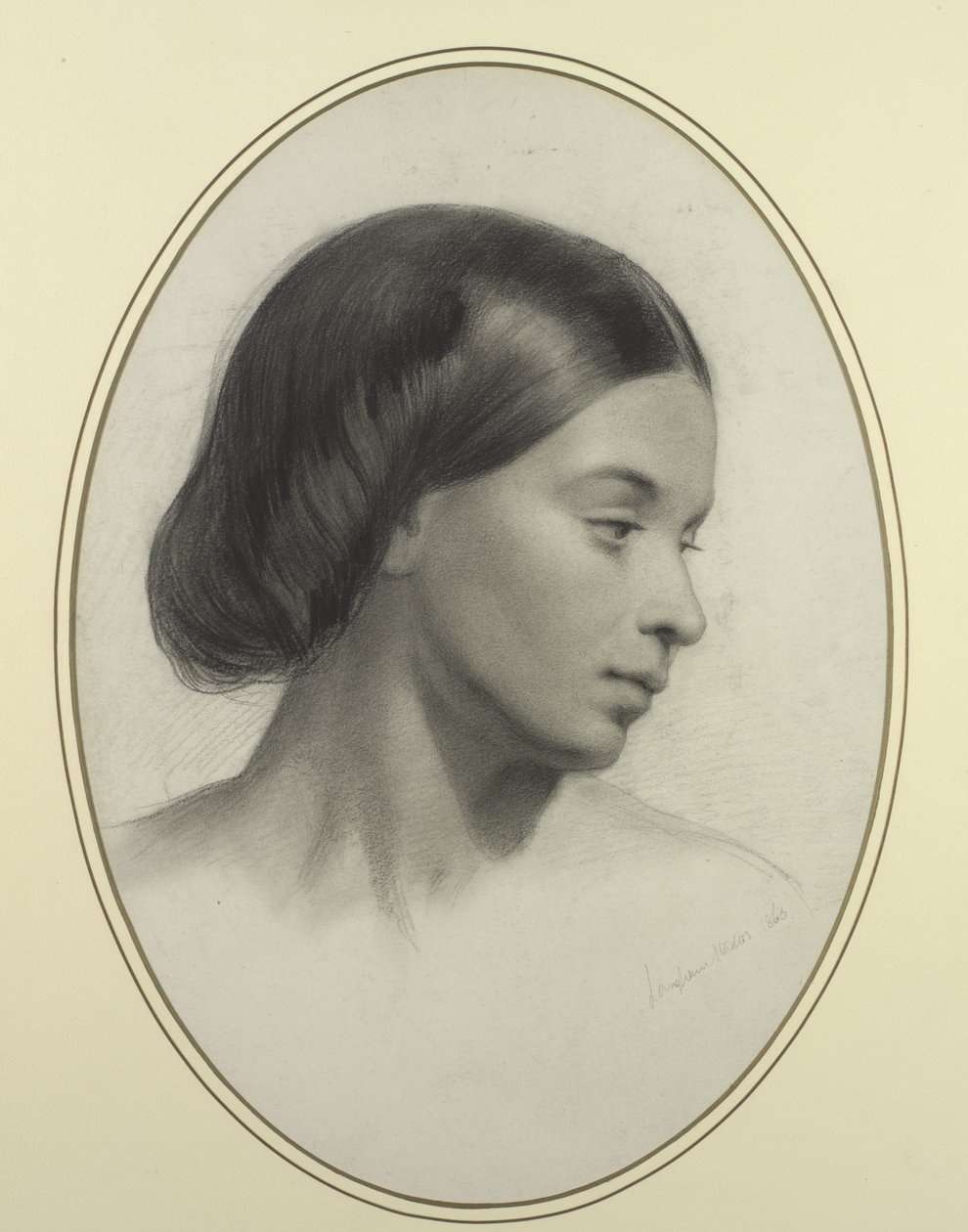 Bir Kızın Başı, 1860 by English School