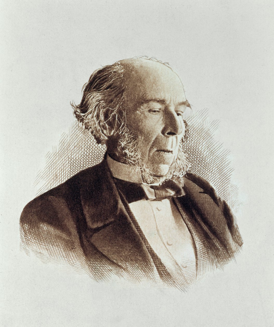 Herbert Spencer (1820-1903) (baskı) by English School
