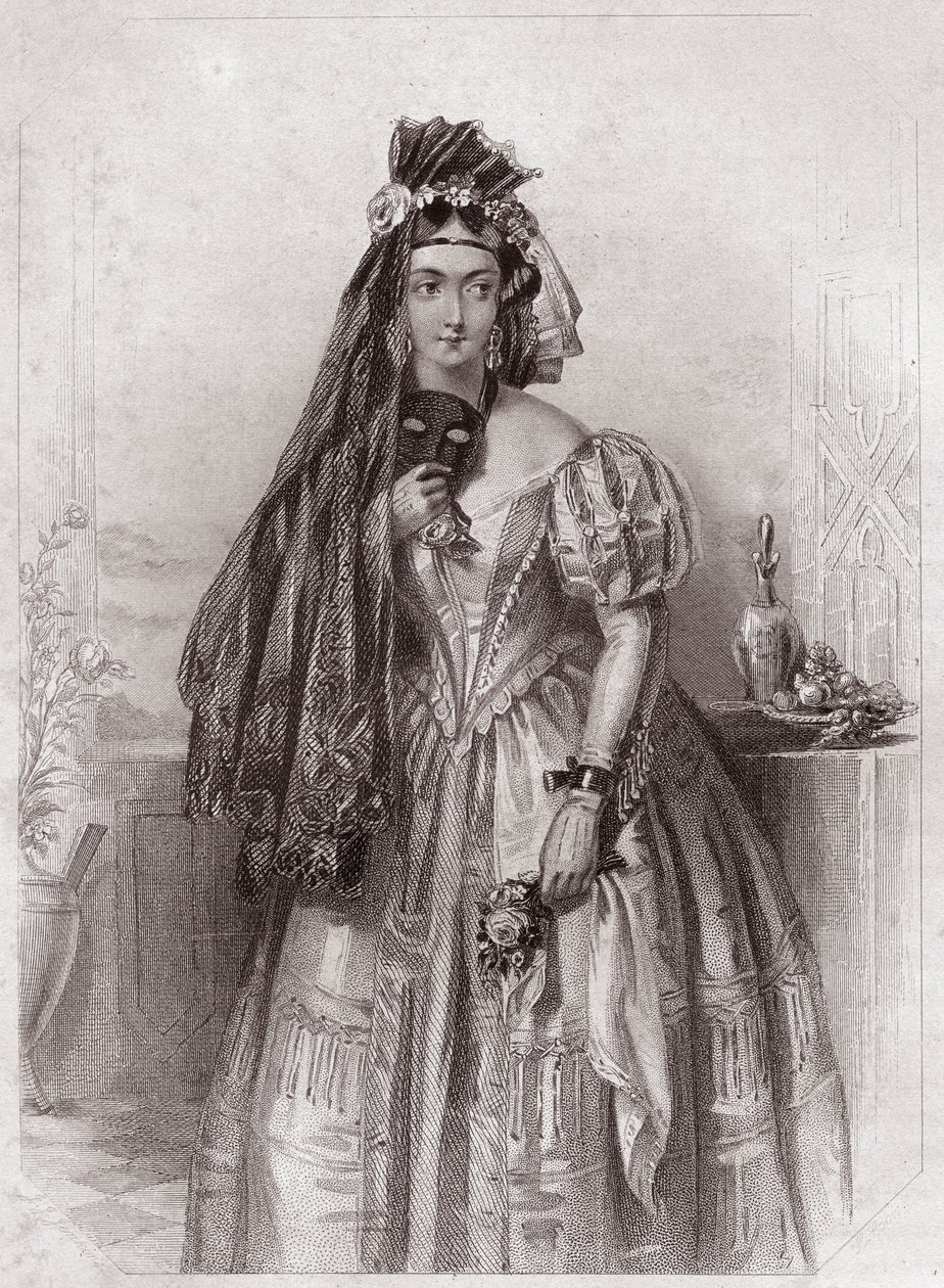 Kahraman, Leonato'nun kızı (Hiçbir Şey Hakkında Çok Ado) - “” Shakespeare Kadın Galerisi, erken Londra sanatçıları tarafından eleştirel ve edebi kayıtlarla zenginleştirilmiş kırk beş ciddi portre koleksiyonu”””” 1838 civarında - “” Kadın Galerisi'n by English School
