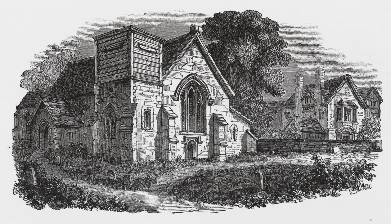 Hogston Kilisesi (gravür) by English School
