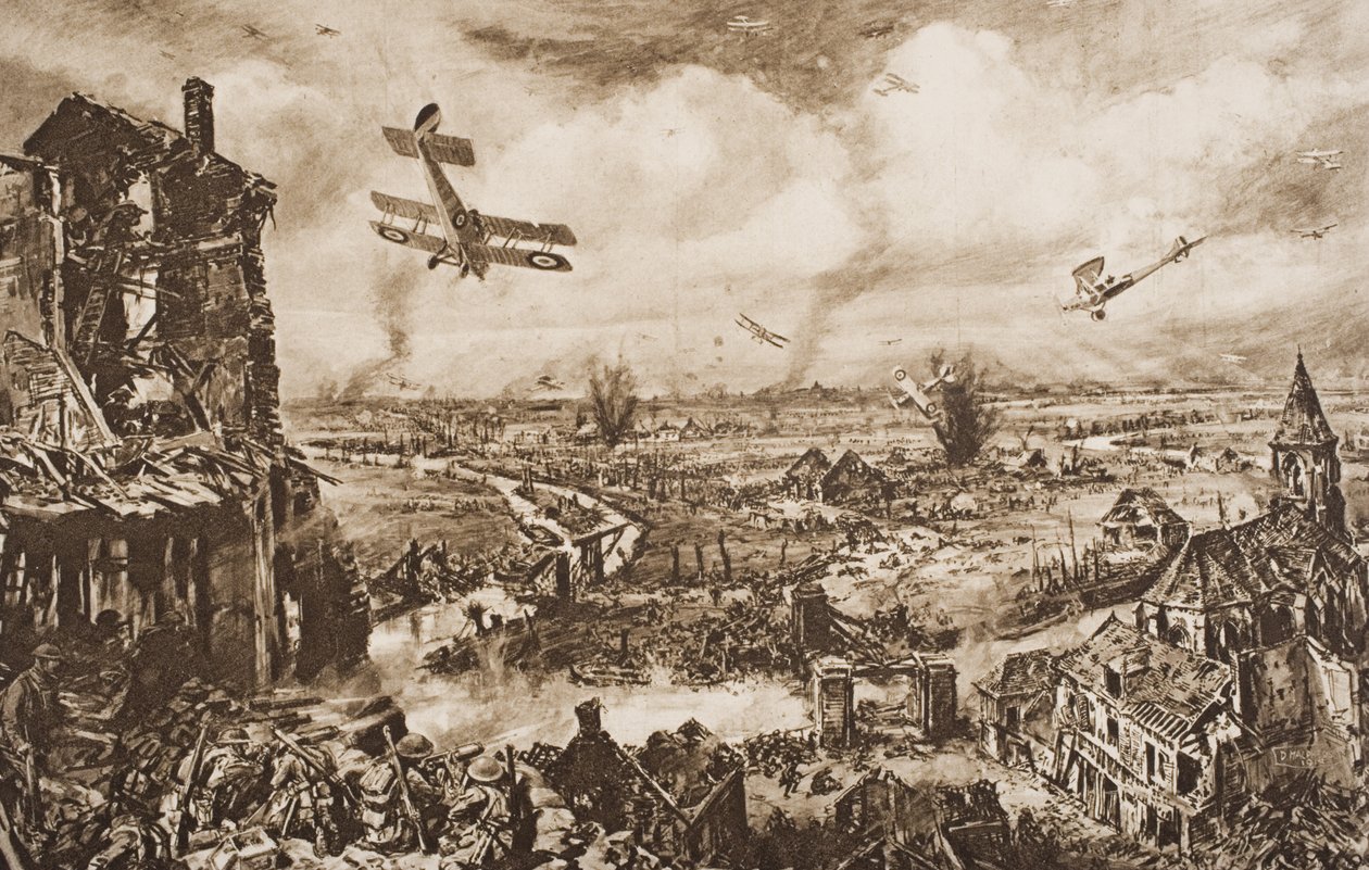 Bir Alman Saldırısını Durdurmak, Armentieres, Belçika, H.G. Wells