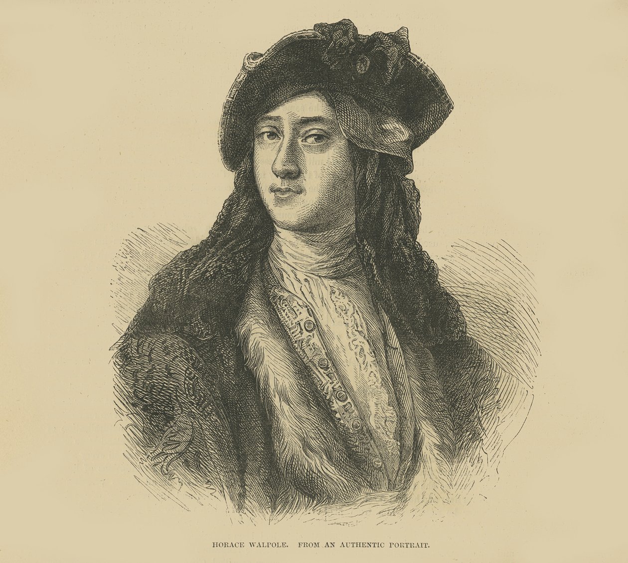 Otantik bir portreden Horatio Walpole (gravür) by English School