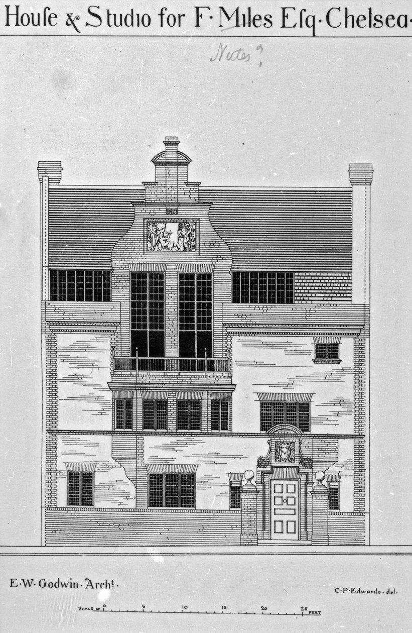 F. Miles Esq., Chelsea için House und Studio, 6 Aralık 1878