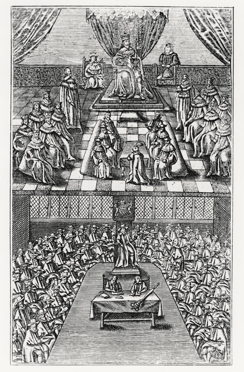 1640 yılında Parlamento Evleri by English School