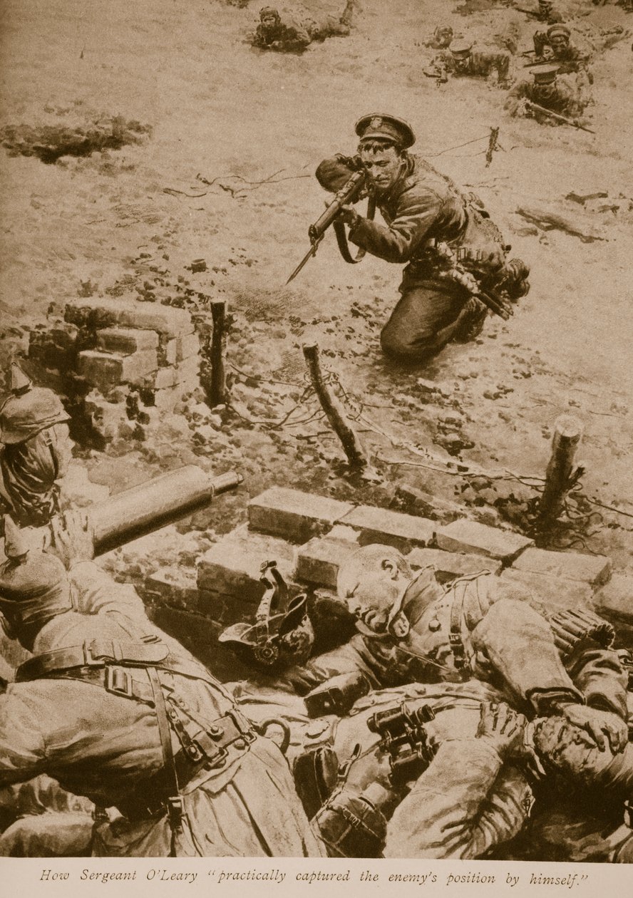 Çavuş O Leary, düşmanın konumunu pratik olarak nasıl ele geçirdi, 1914-19 by English School