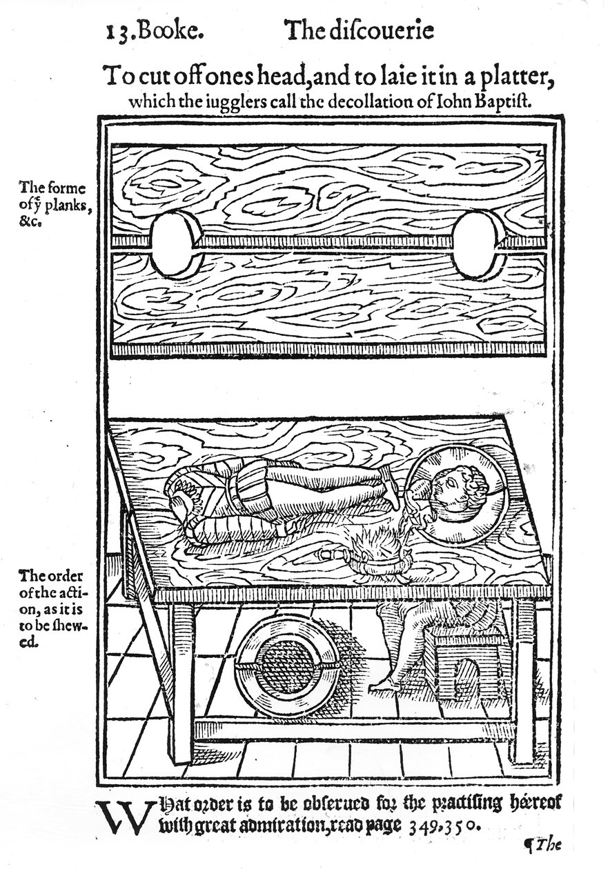 Birinin Başı Nasıl Kesilir ve Bir Tabağa Nasıl Yerleştirilir, 1584 (tahta baskı) by English School