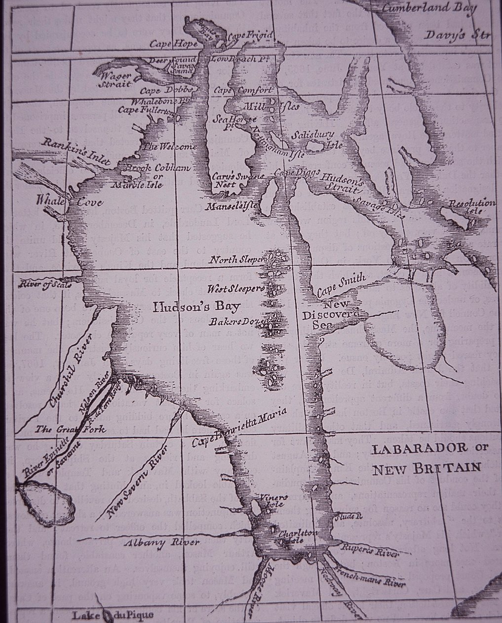 Hudson Bay Company, 1744 yılında yayınlanan Hudson Bay haritası by English School