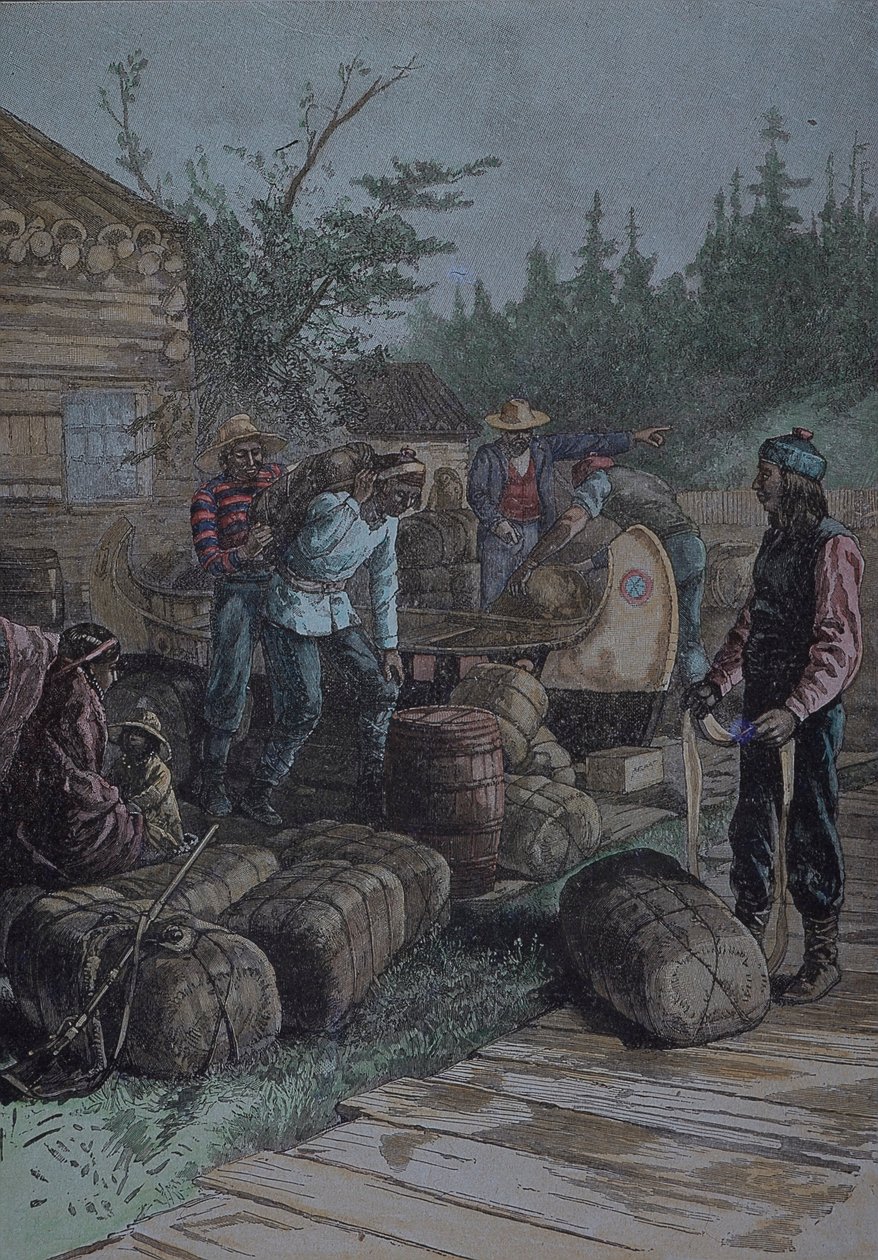 Hudson Bay Company, 19. yüzyılın ortalarında ticaret sonrası, 19. yüzyılın sonlarında (gravür) by English School