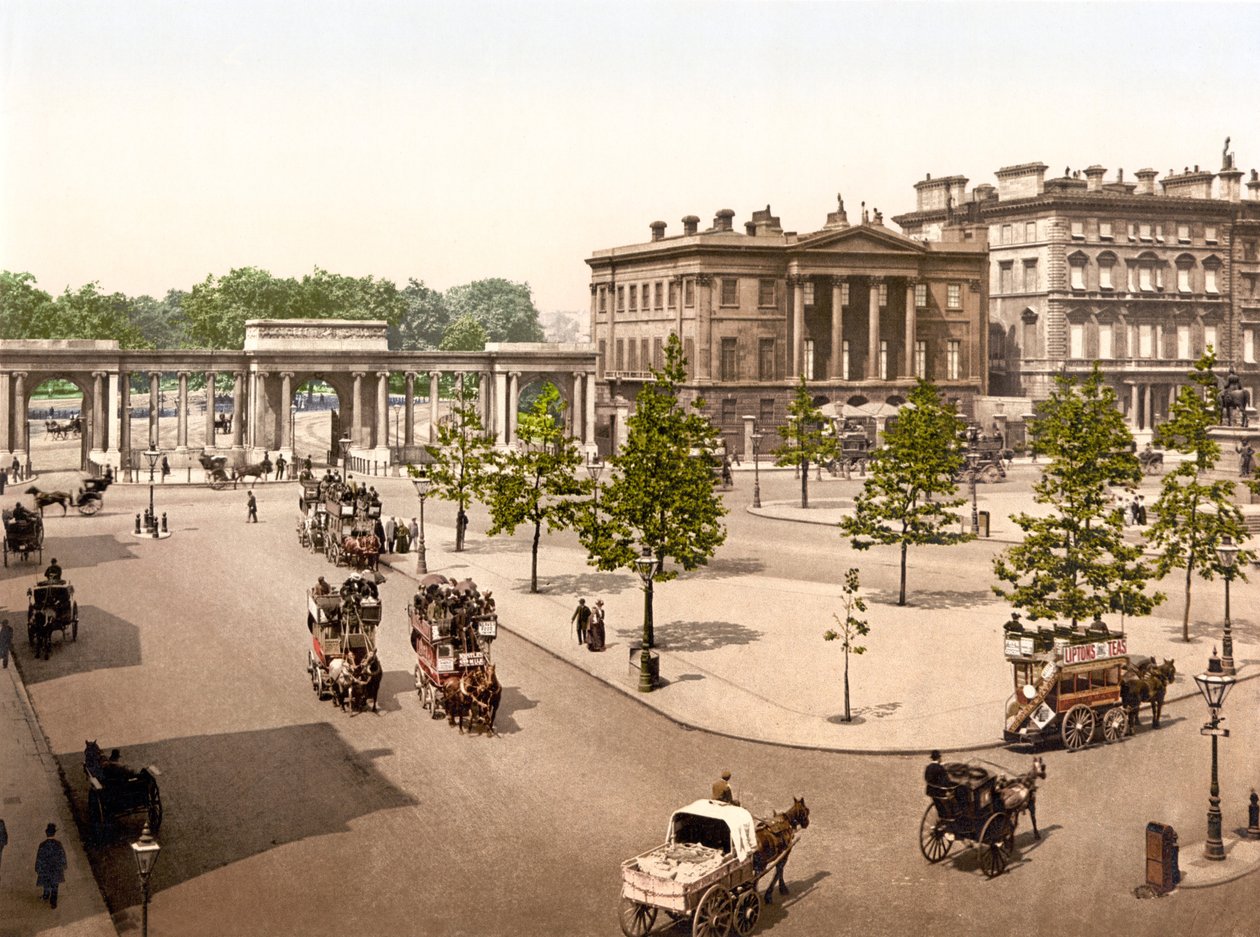 Hyde Park, Londra (el ile renklendirilmiş fotoğraf) by English School