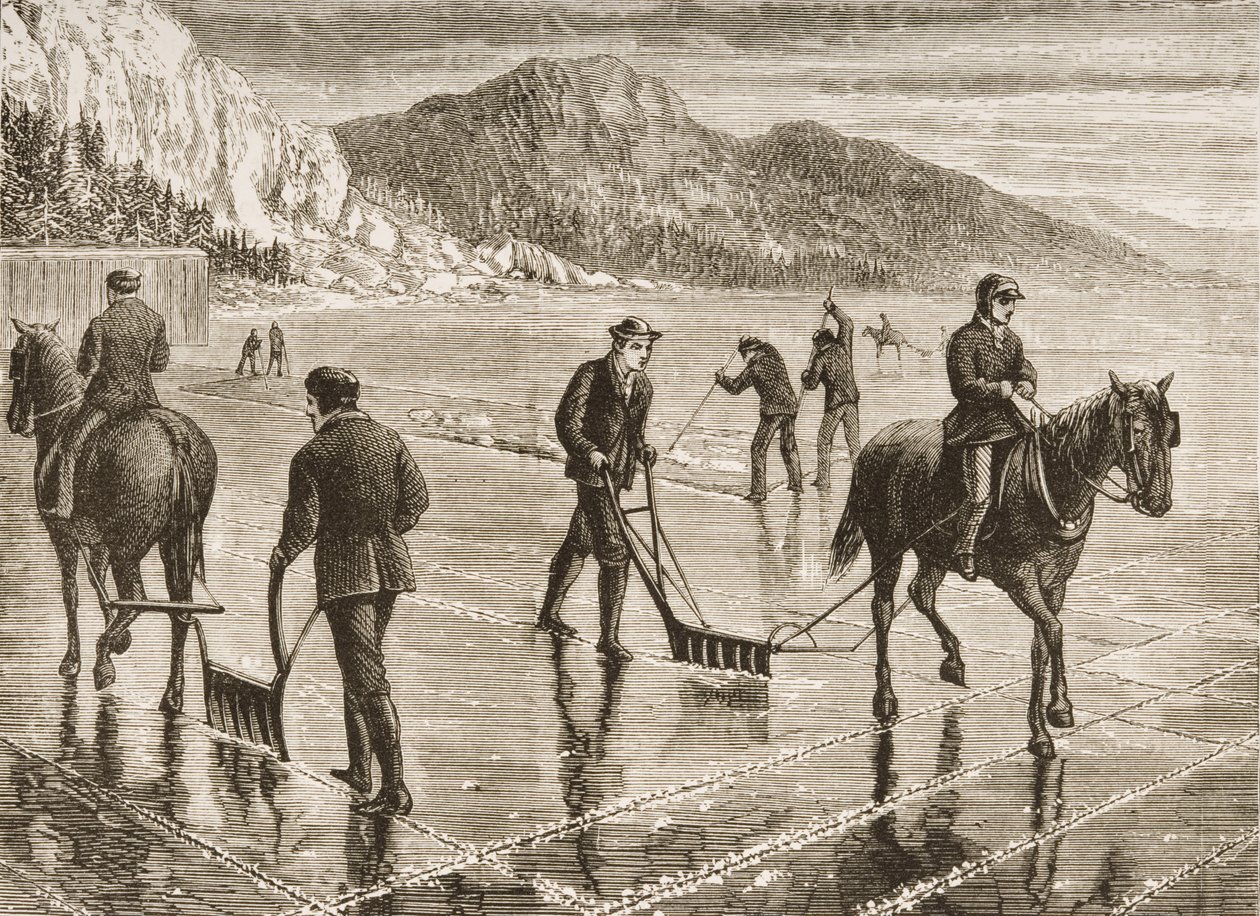 Hudson Nehri üzerinde Buz Hasadı, New York Eyaleti, 1870 dolayları, The Religion Tract Society tarafından yayınlanan 