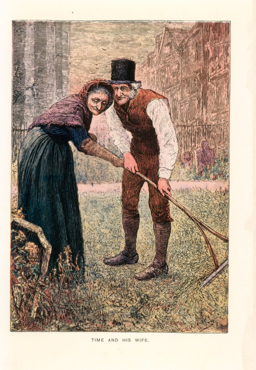 Great Expectations için illüstrasyon (renkli taş baskı) by English School
