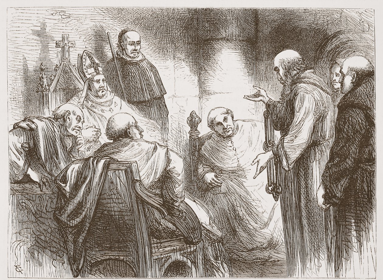 James Aitken Wylie (1808-1890) tarafından yazılan Protestanlığın Tarihinden bir çizim, pub. 1878 by English School