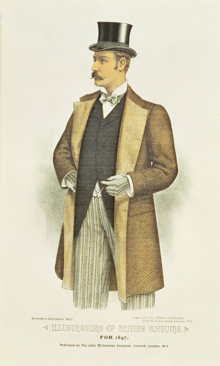 İngiliz kostümü çizimi, pub. John Williamson Company Ltd tarafından, 1897 by English School