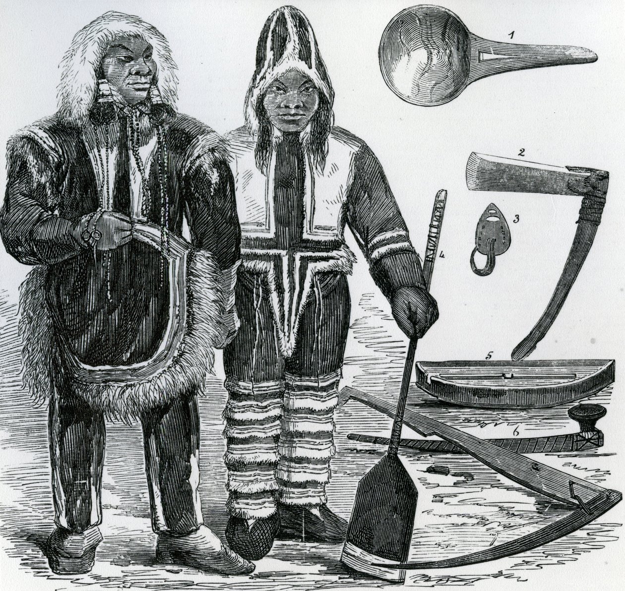 Eskimo Çifti (gravür) by English School