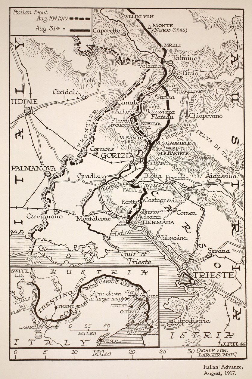 İtalyan avans, Ağustos 1917 by English School