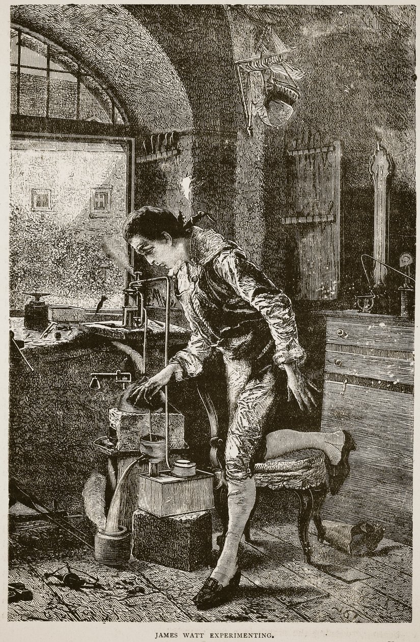 James Watt deneyi by English School