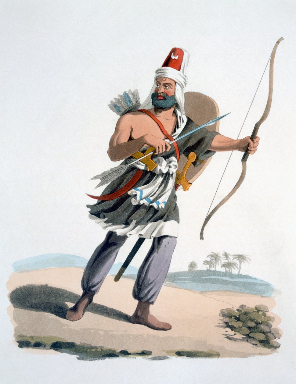 Arabistanlı Yeniçeri, The Military Costume of Turkey, 1830