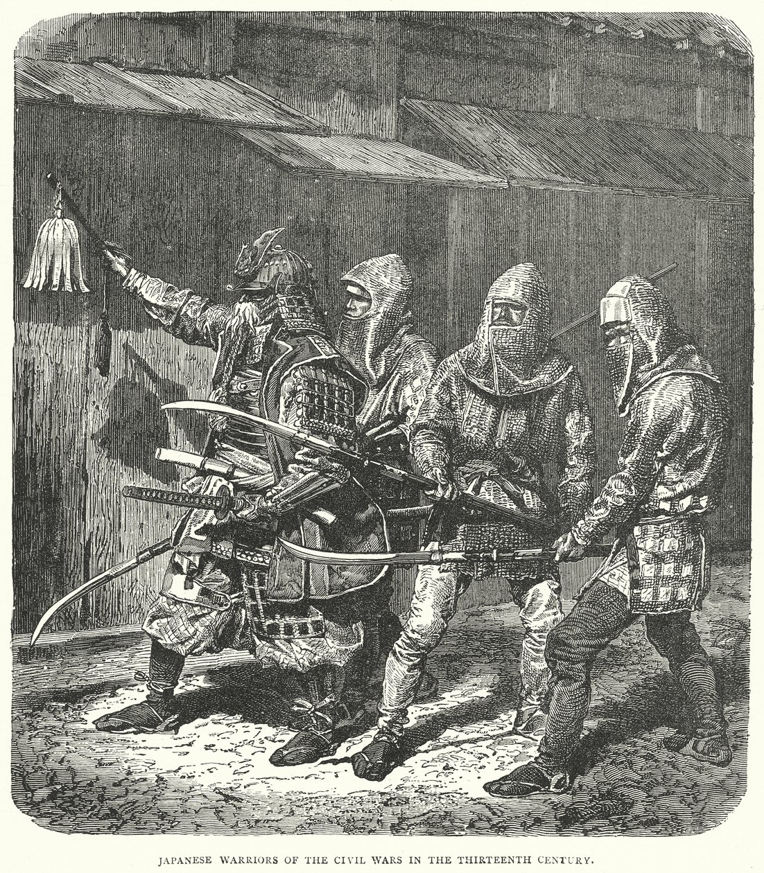 On Üçüncü Yüzyıldaki İç Savaşların Japon Savaşçıları (gravür) by English School