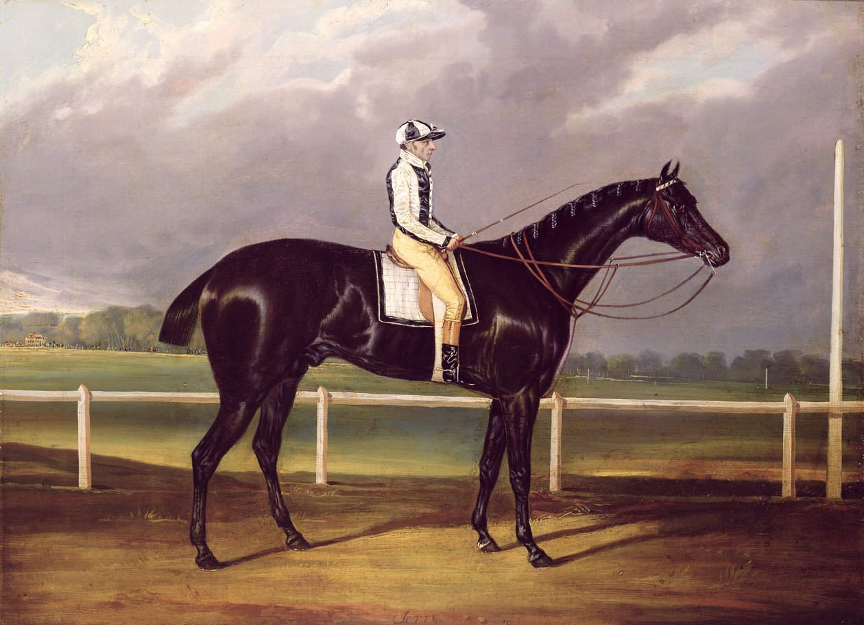 Jerry, 1824'te St. Leger Ödülü'nü kazandı (tuval üzerine yağlı boya) by English School