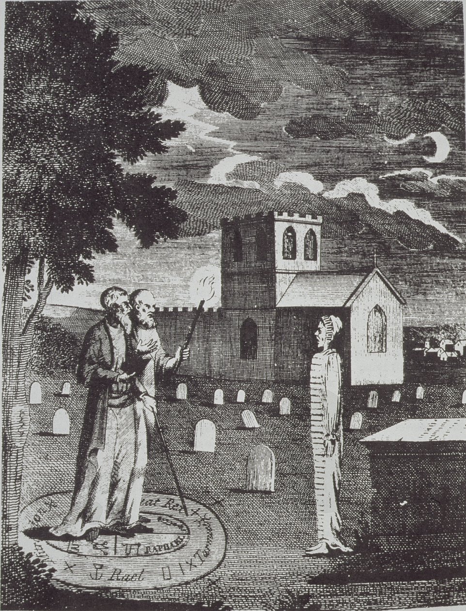 John Dee ve Edward Kelly, 19. yüzyılın sonlarında yayınlanan Sihir Tarihinden Ölüleri Çağırıyor by English School