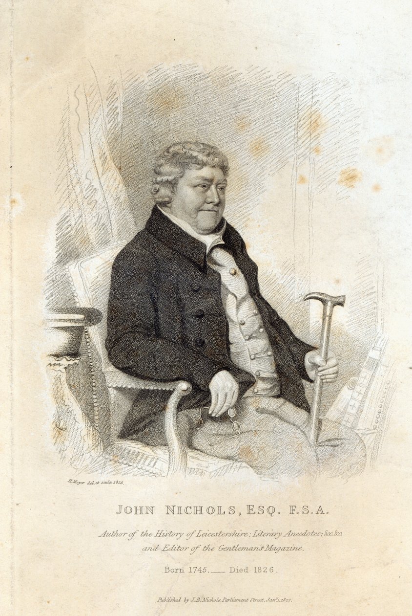 John Nichols, H. Meyer tarafından kazınmış, 1825 by English School