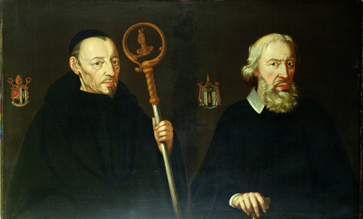 John Placid (1599-1681) ve kardeşi Sir Thomas Gascoigne, 2. Baronet (c.1593-1686) (tuval üzerine yağlı boya) by English School