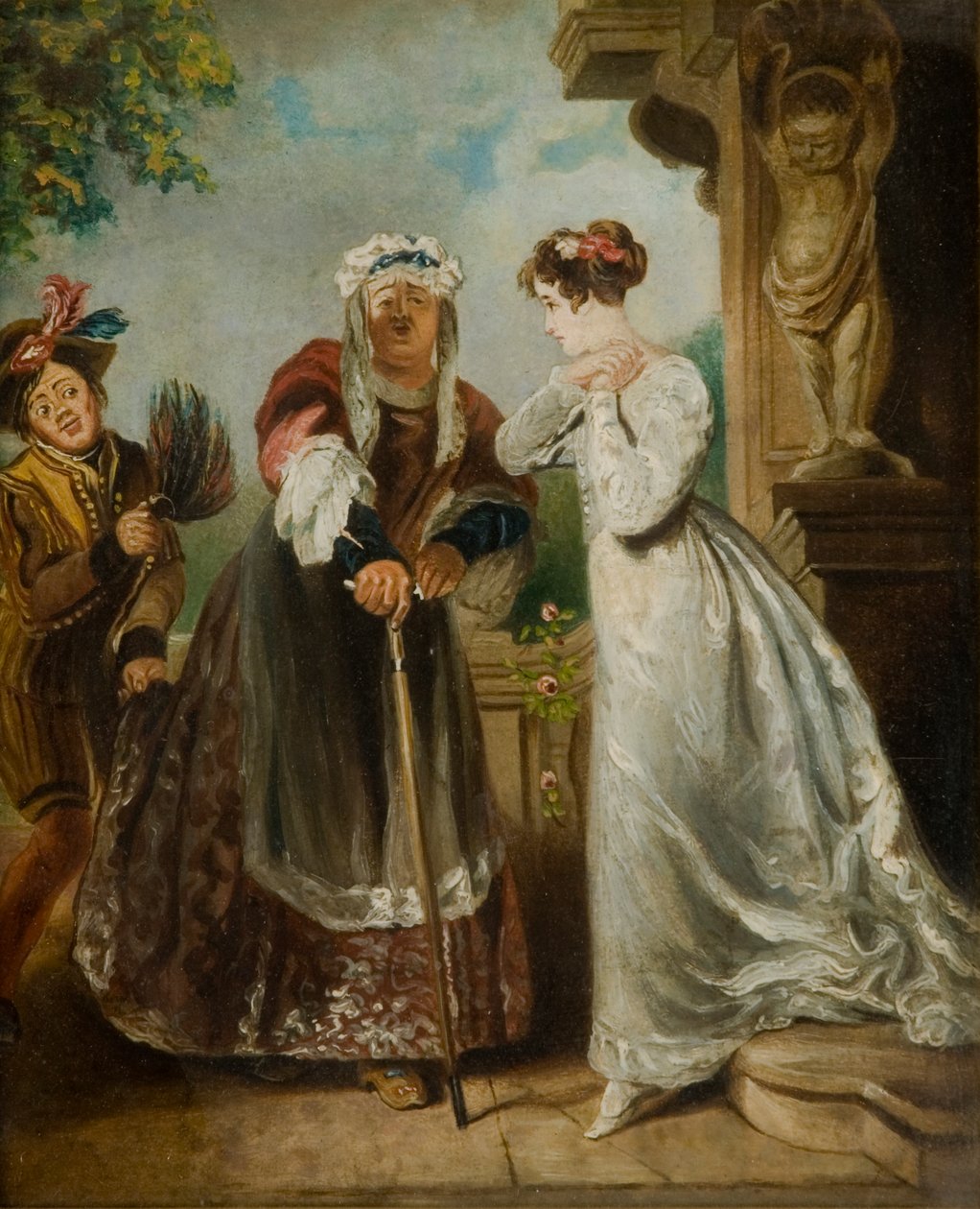 Juliet ve Hemşire (karttaki yağ) by English School