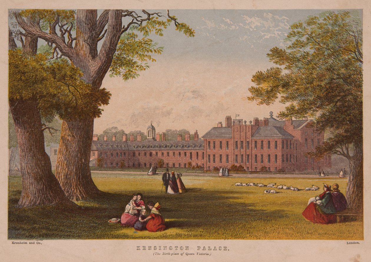 Kronheim and Co. tarafından basılan Kensington Sarayı, 19. yüzyılın ortalarında by English School
