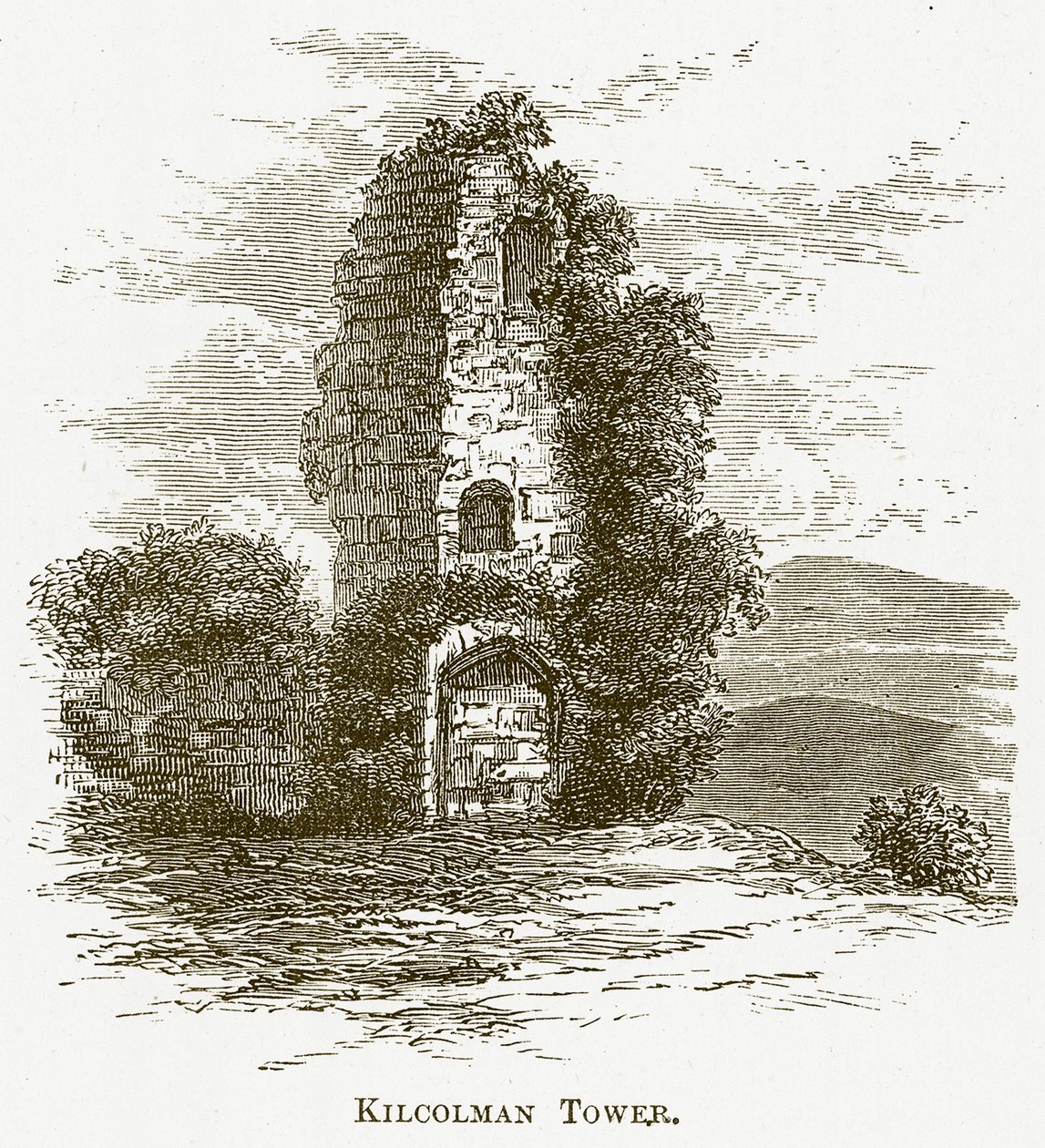 Kilcolman Kulesi (gravür) by English School